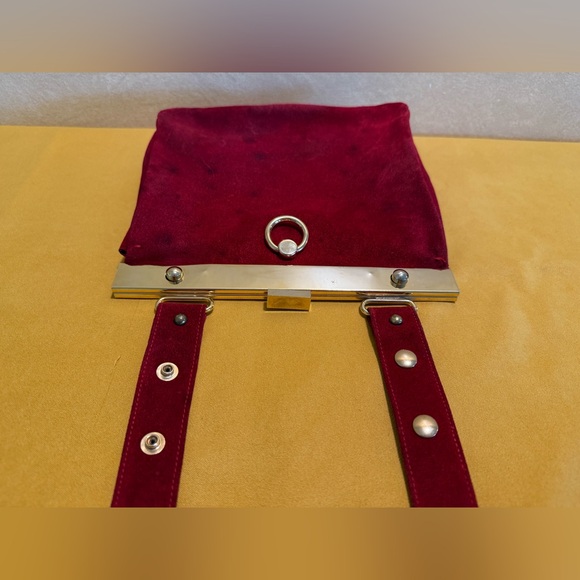 Vintage Magda Makkay Suede Shoulder Bag Very Rare! - Picture 8 of 12